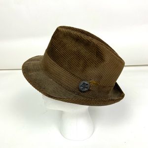 Vintage Corduroy Fedora Hat